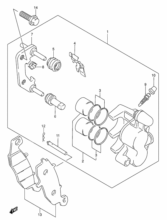 Front caliper