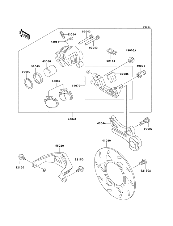 Front brake caliper              

                  A10