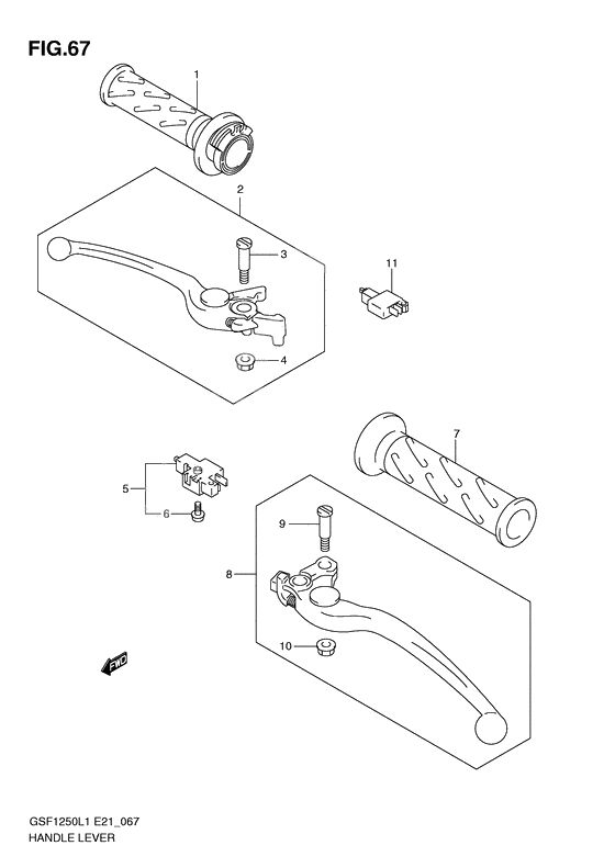 Handle lever              

                  Gsf1250l1 e21