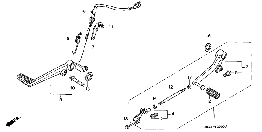 Brake pedal assy