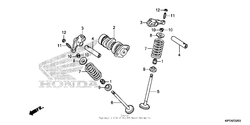 Camshaft + valve