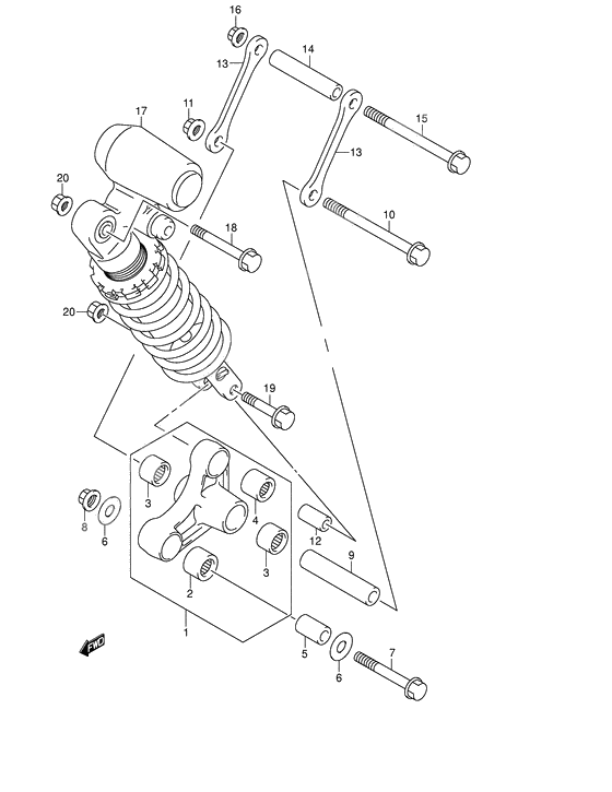 Rear cushion lever