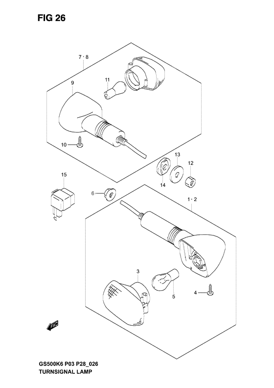 Turnsignal front & rear lamp              

                  Model k3