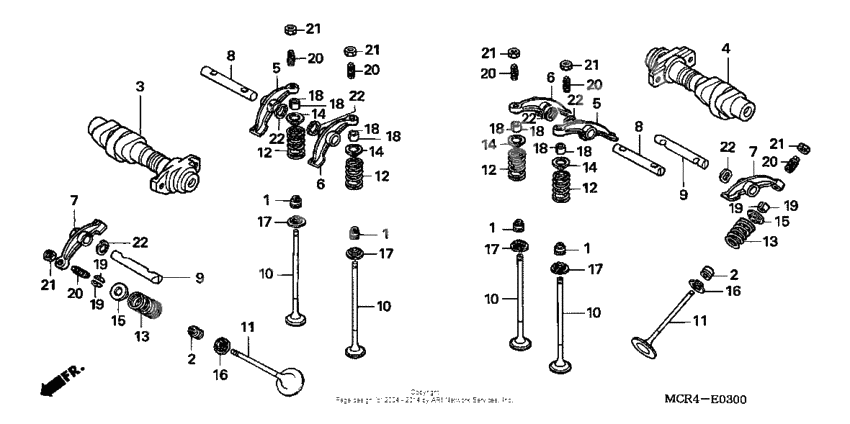 Camshaft + valve
