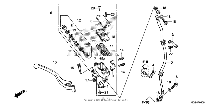 Front brake master cylinder (1)