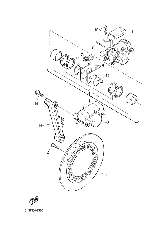 Rear brake caliper