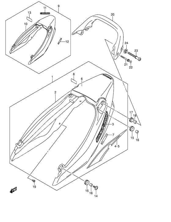 Seat tail cover              

                  Model k4