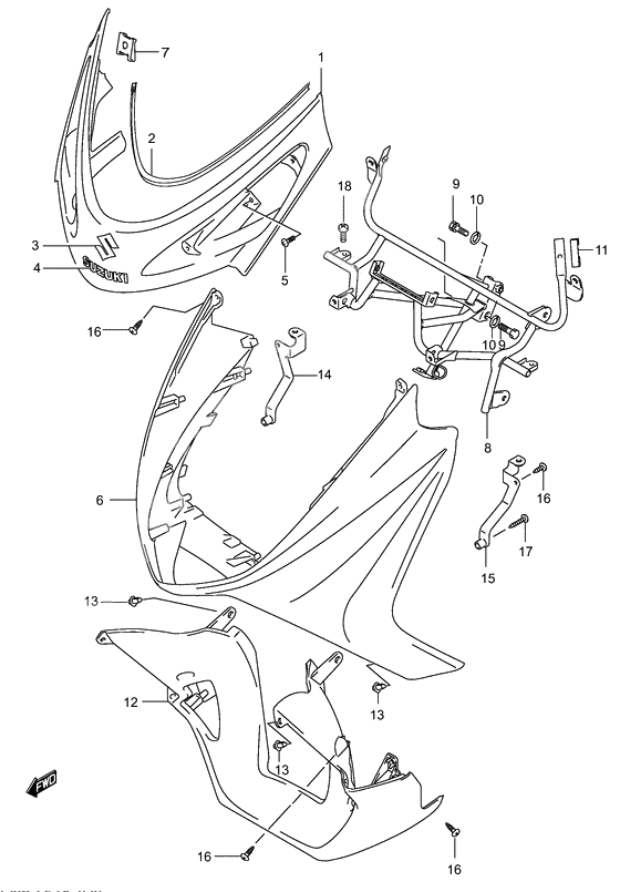 Front leg shield              

                  Model k2