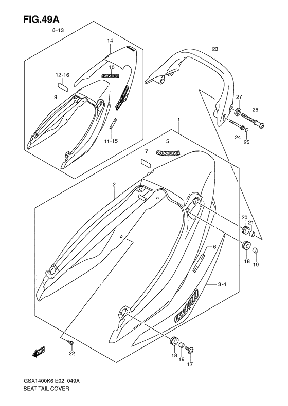 Seat tail cover              

                  Model k7