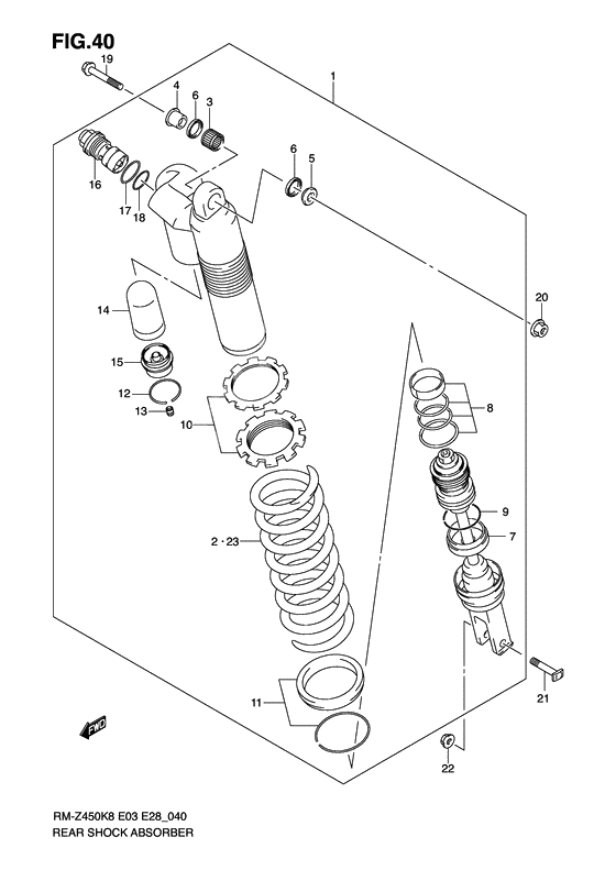 Rear shock absorber              

                  Rm-z450k8/k9