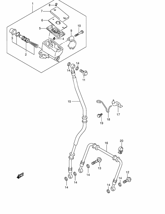 Front brake hose