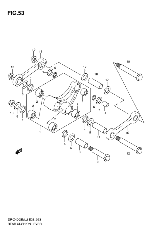 Rear cushion lever