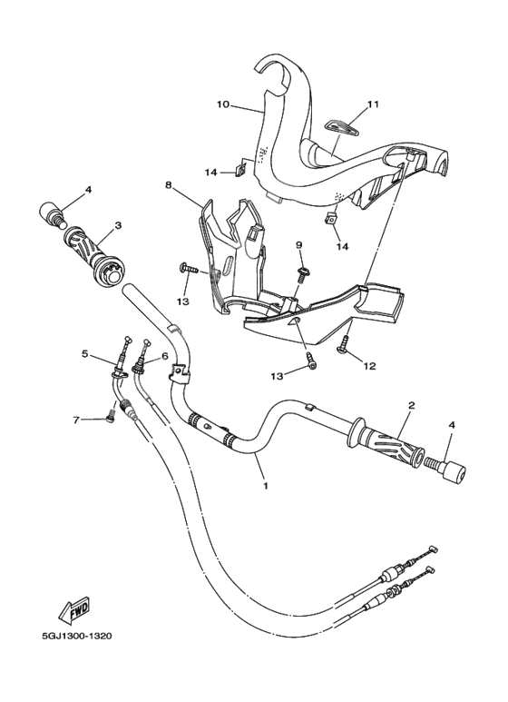 Steering Handle, Cable