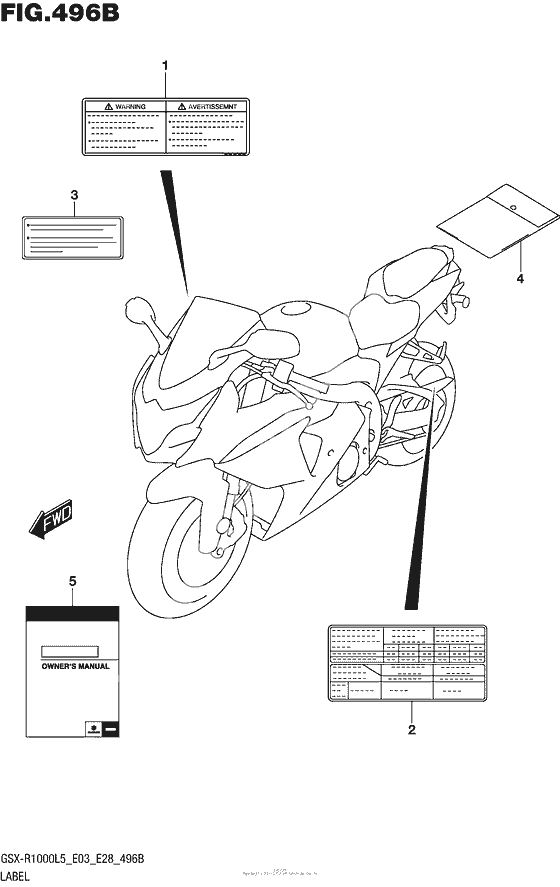 Информационные наклейки (Gsx-R1000L5 E28)