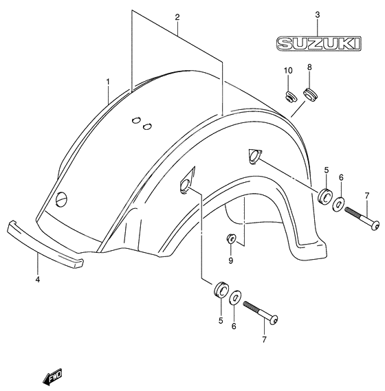 Rear fender              

                  Vl800k4