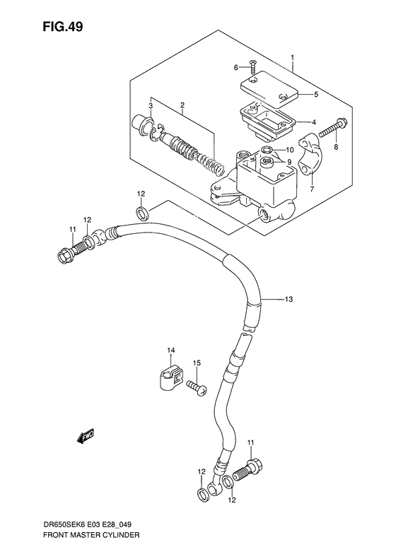 Front master cylinder