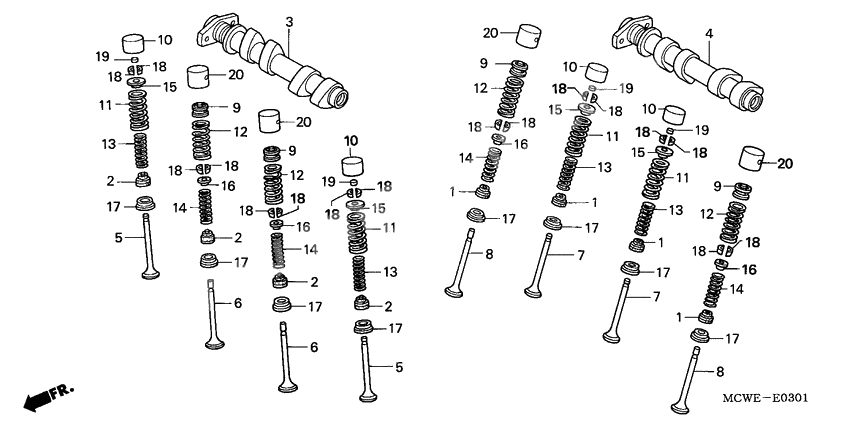 Camshaft/valve              

                  REAR