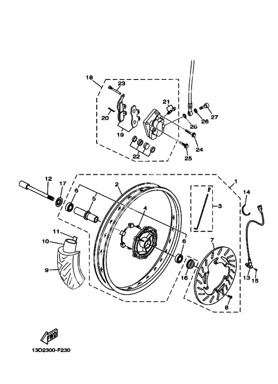 Front wheel & brake system