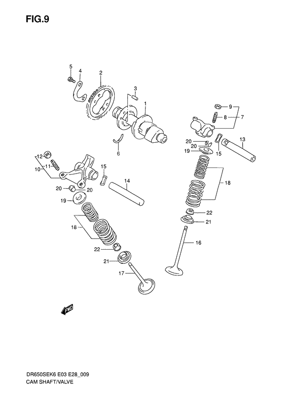 Cam shaft - valve