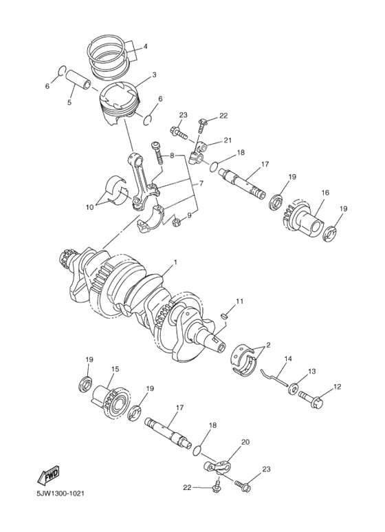 Crankshaft piston