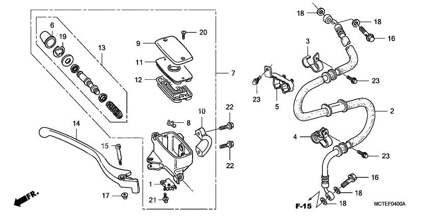 Fr. brake master cylinder              

                  FJS400D/FJS600D