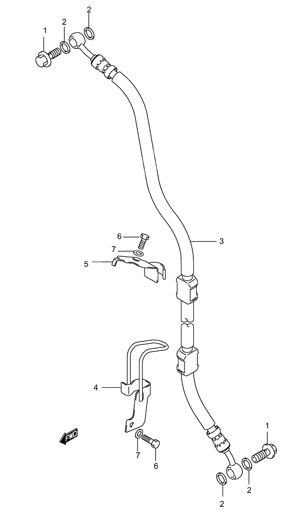 Front brake hose