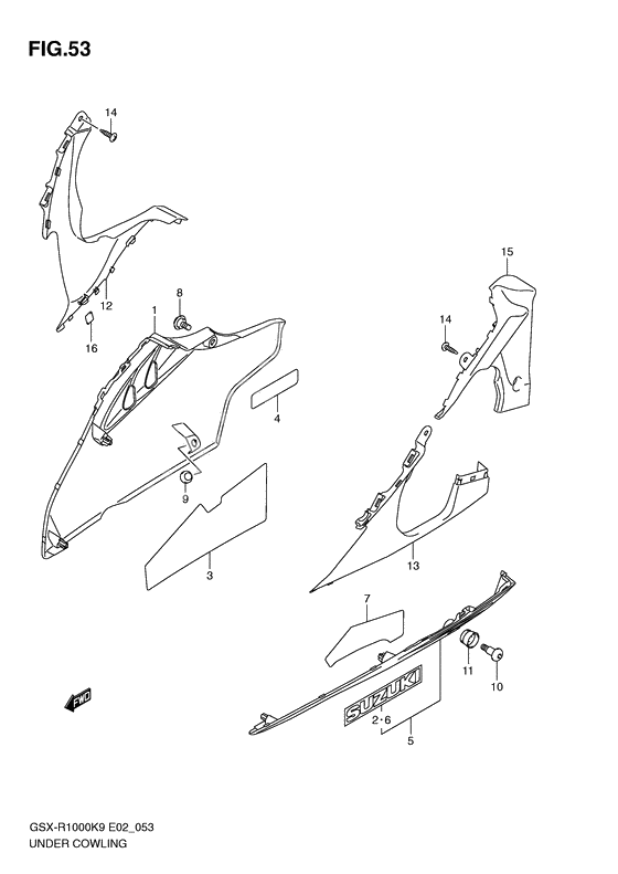 Under cowling              

                  Model k9