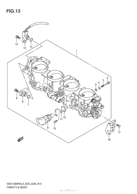 Throttle Body (Gsx1300Ral3 E03)