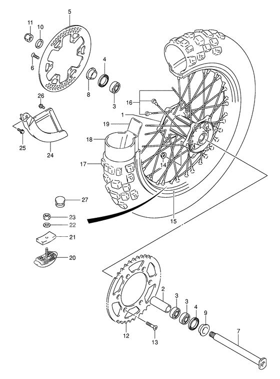 Rear wheel complete assy              

                  Model k3