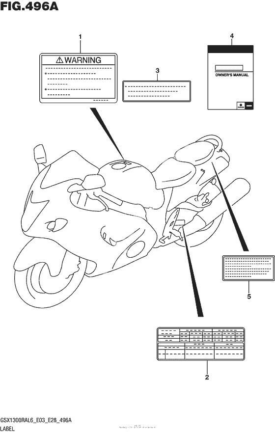 Информационные наклейки (Gsx1300Ral6 E03)