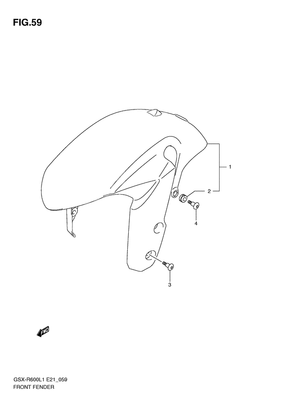 Front fender              

                  Gsx-r600ufl1 e21