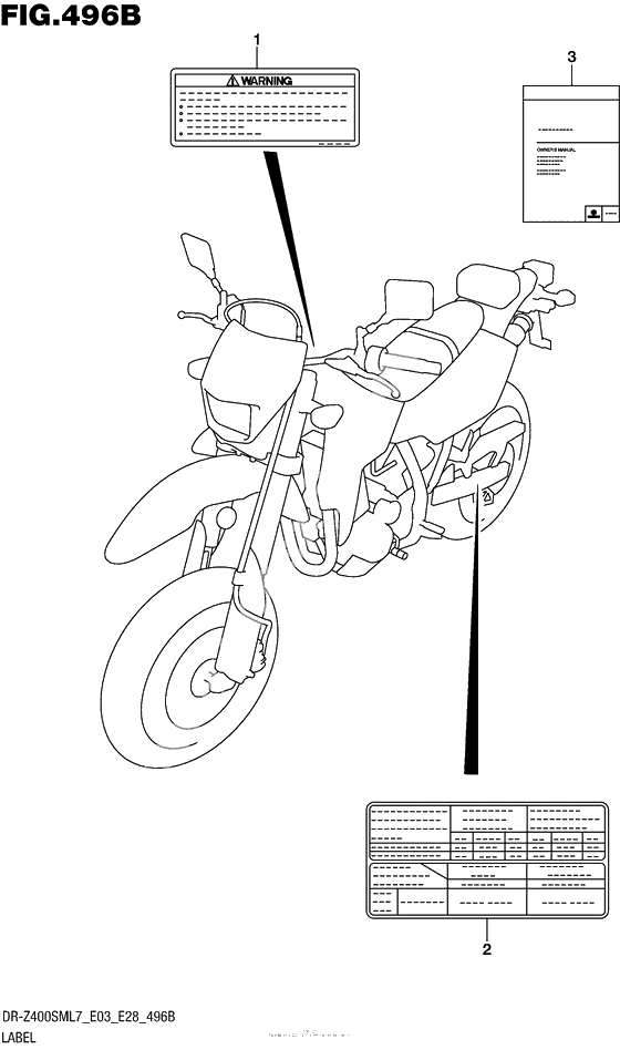 Информационные наклейки (Dr-Z400Sml7 E28)