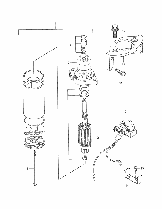 Starting motor