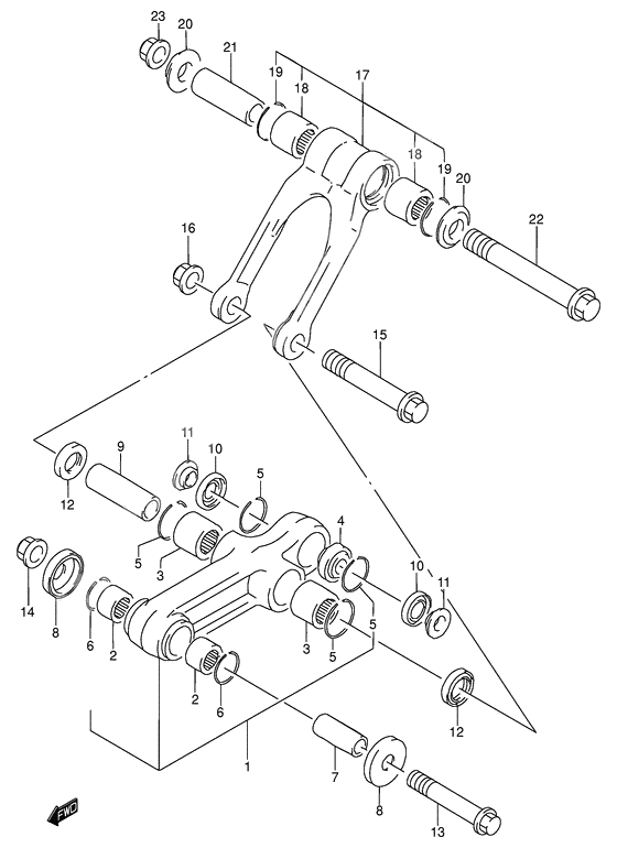 Rear cushion lever