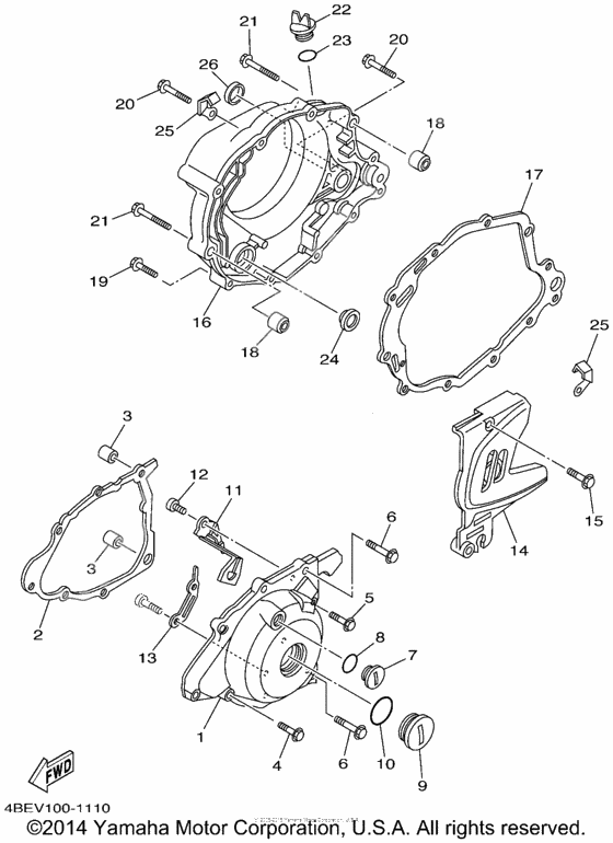 Crankcase cover              

                  1