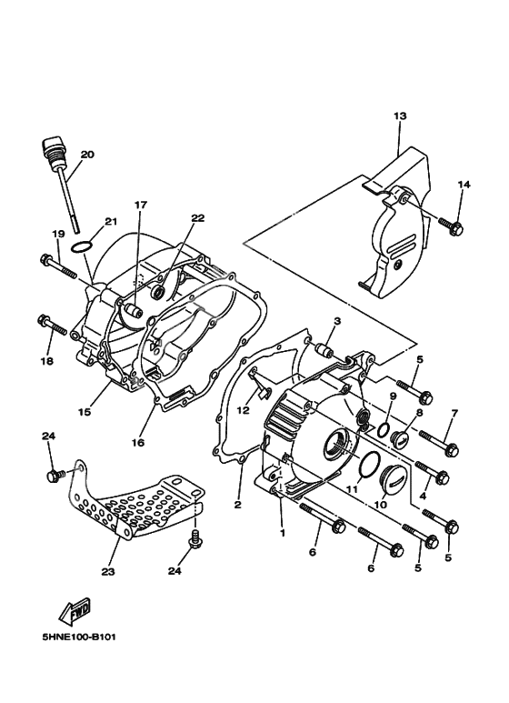Crankcase cover ass`y (v