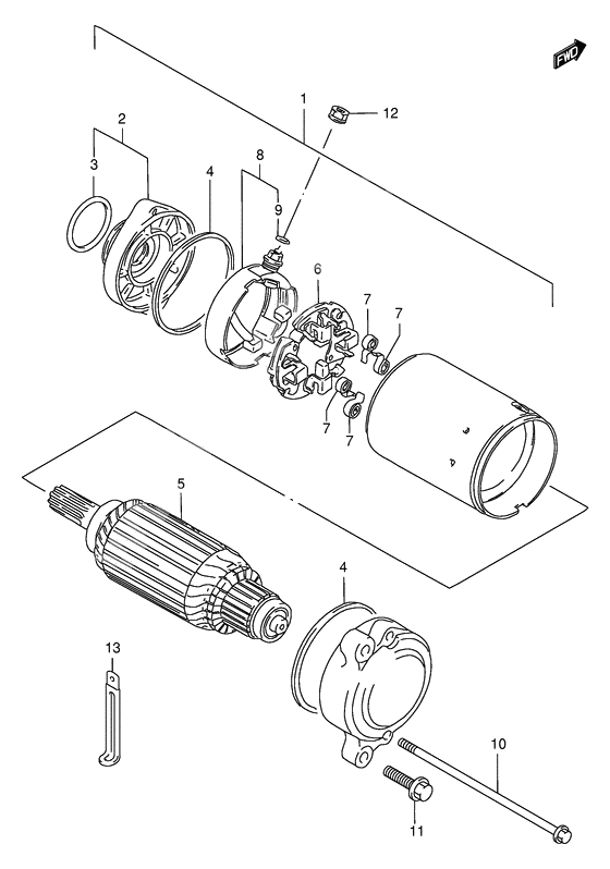 Starting motor