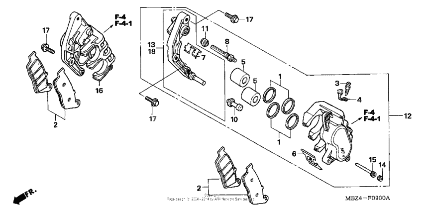 Front brake caliper