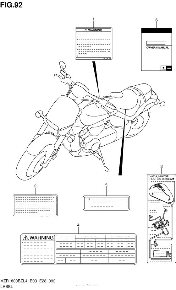 Информационные наклейки (Vzr1800Bzl4 E33)