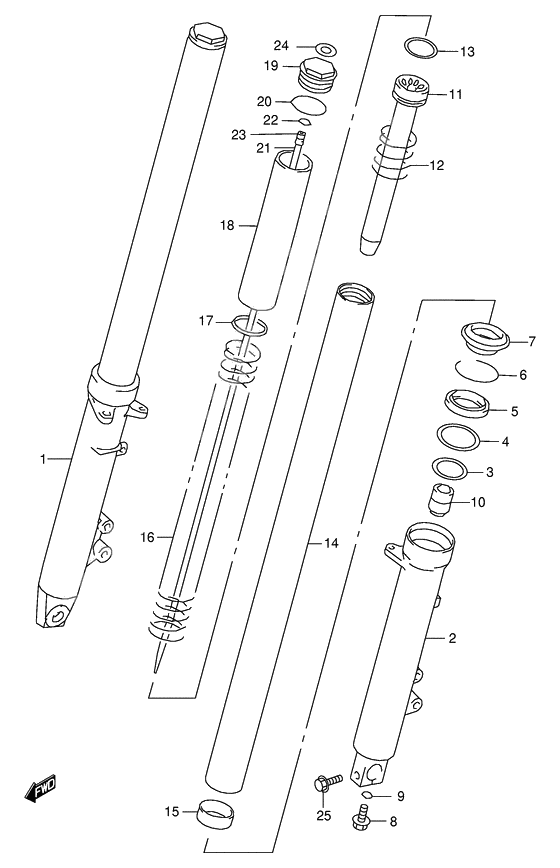 Front damper              

                  Model w/x/y/k1/k2