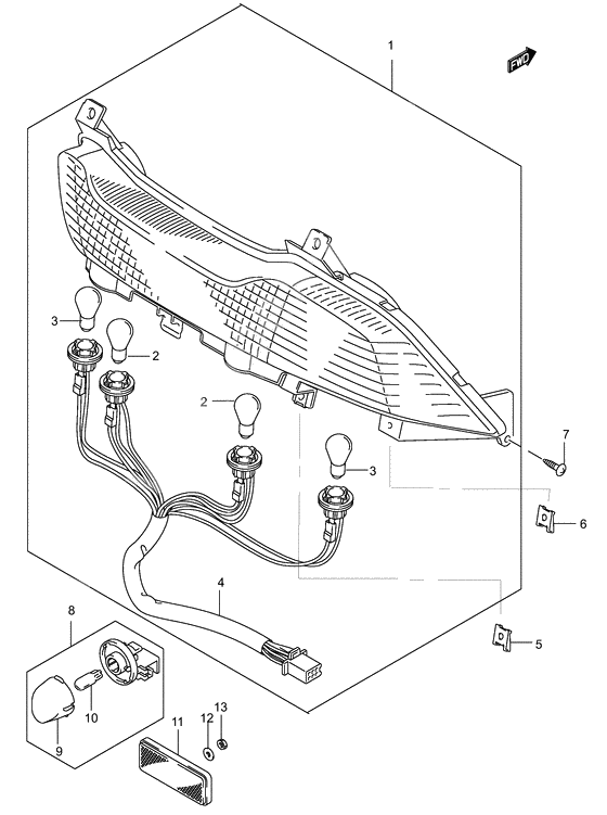 Rear comb lamp              

                  Model k4/k5