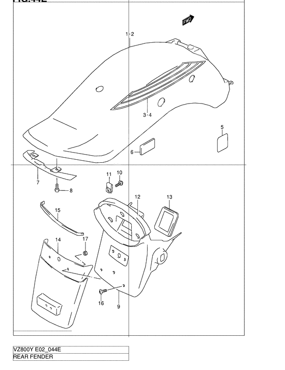 Rear fender              

                  Model k2/k3