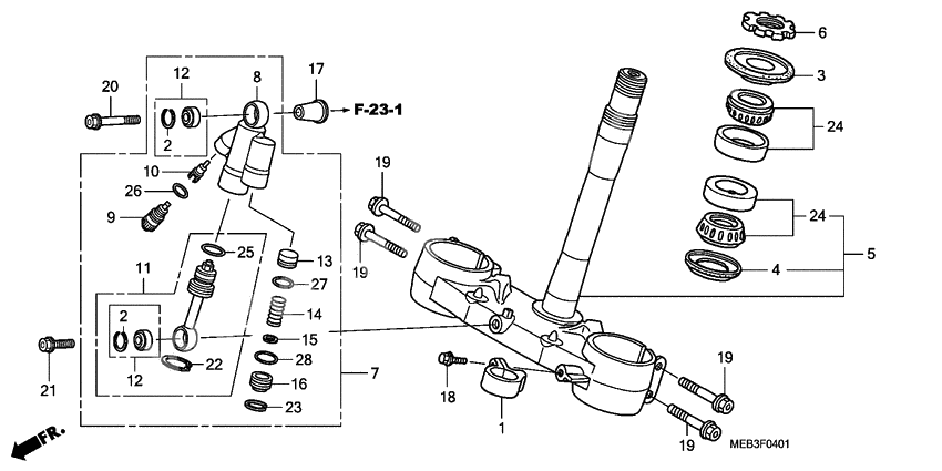 Steering stem              

                  CRF450R8