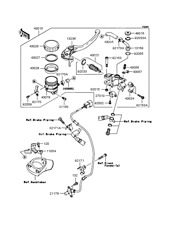 Front master cylinder