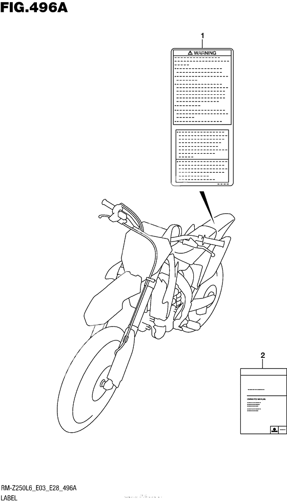 Информационные наклейки (Rm-Z250L6 E03)