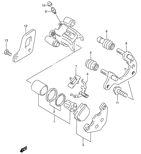 Rear caliper