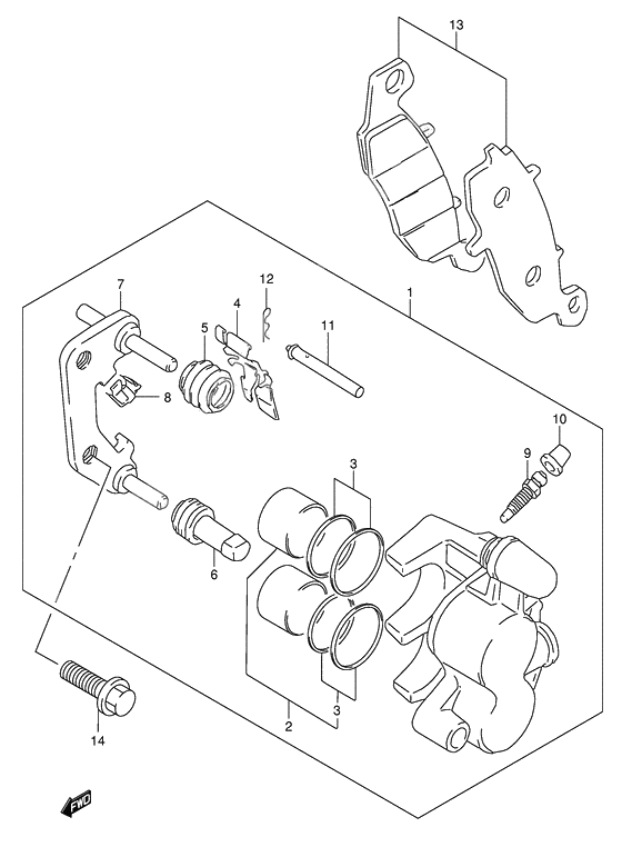 Front caliper