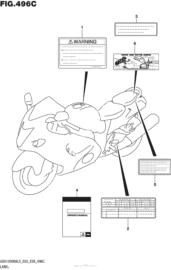 Информационные наклейки (Gsx1300Ral5 E33)