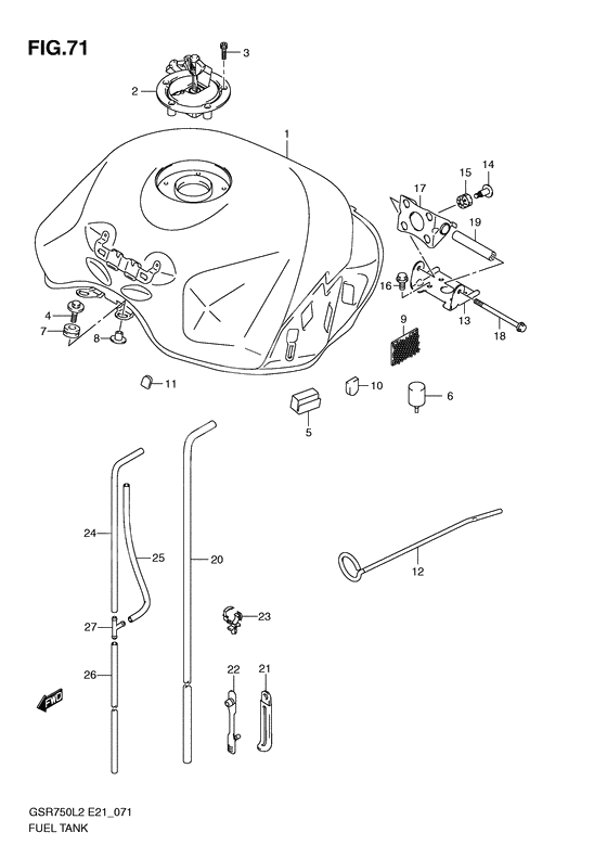 Tank fuel              

                  Gsr750al2 e21