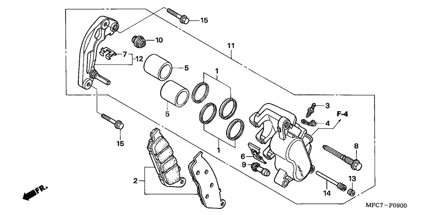 Front brake caliper